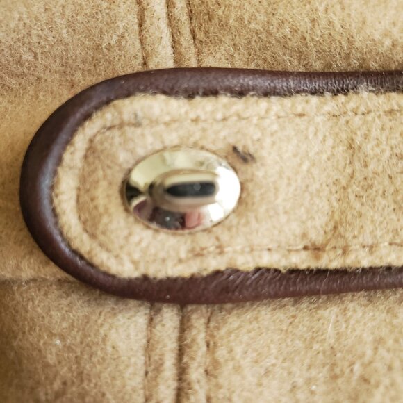 NWT Coach Wool Hat in Camel with Dark brown leather trim (FS2696) - Picture 8 of 13